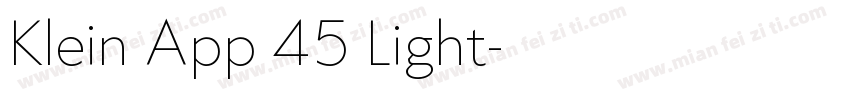 Klein App 45 Light字体转换